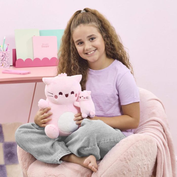 Pembe the Pink Cat Plush - Pembe & Little Pembe