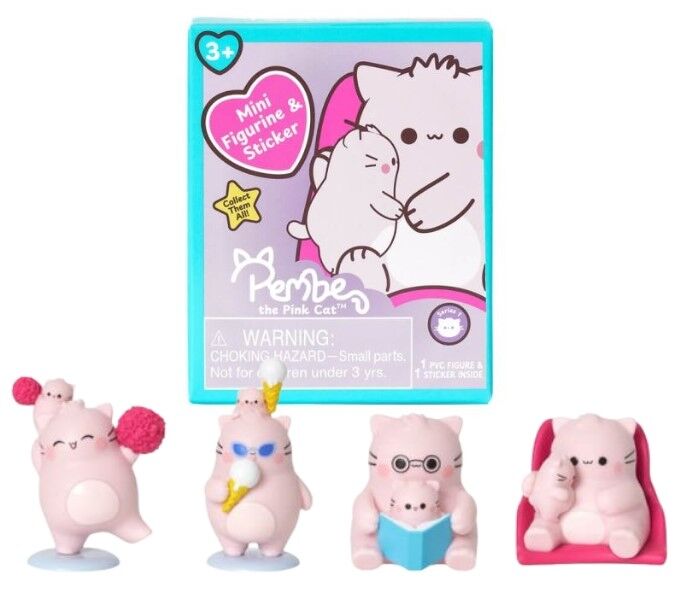 Pembe the Pink Cat Blind Box - Mini Figurine & Sticker