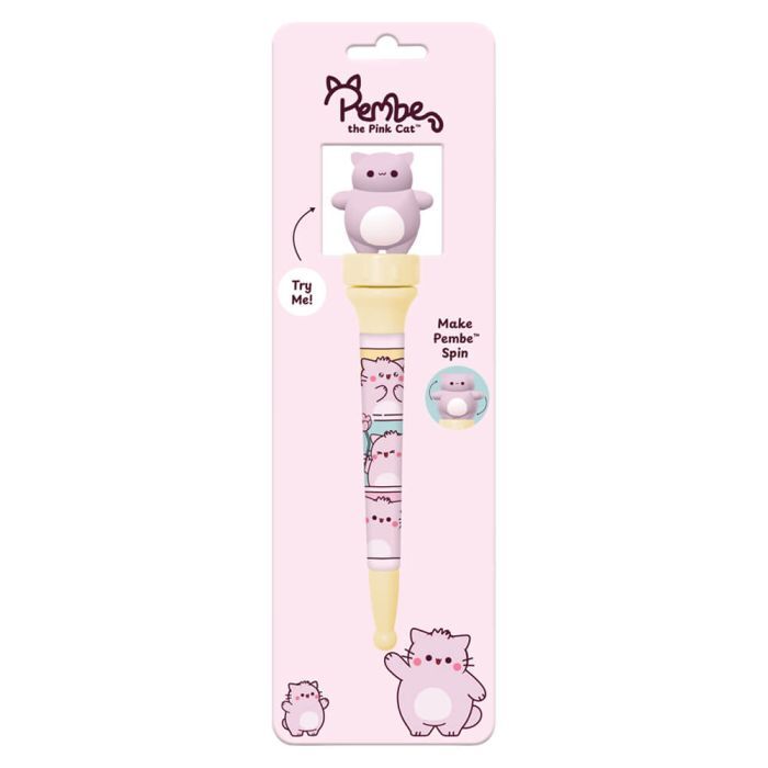 Pembe the Pink Cat - Spinny Pen