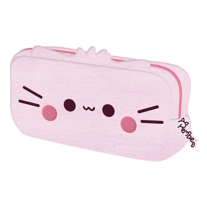 Pembe the Pink Cat - Plush Pencil Case