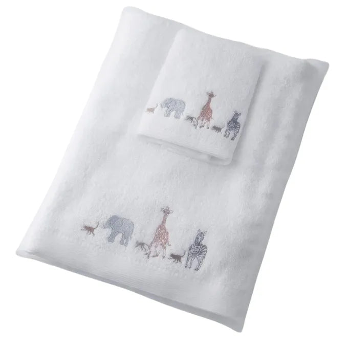 Pilbeam Jiggle & Giggle - Zoo Life Bath Towel & Face Washer Set