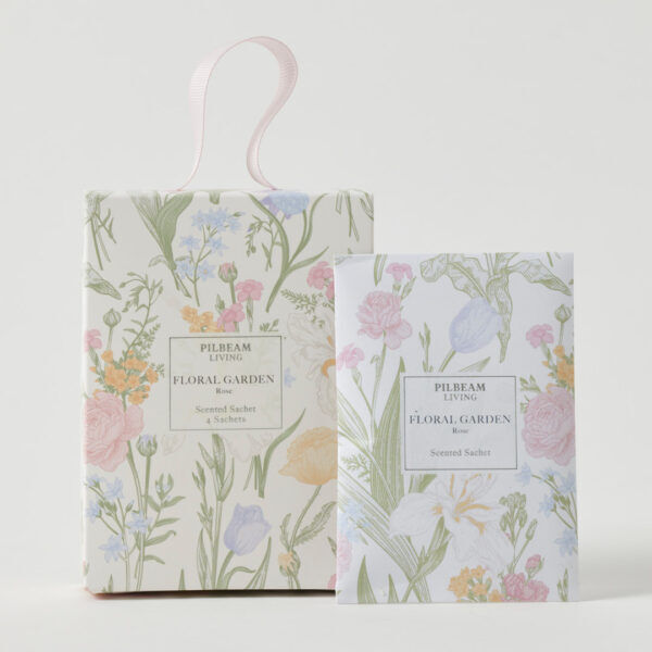 Pilbeam Living - Floral Garden Rose Scented Mini Sachets (Pack of 4)