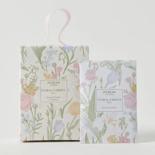 Pilbeam Living - Floral Garden Rose Scented Mini Sachets (Pack of 4)