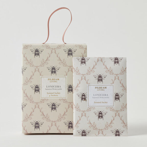 Pilbeam Living - Lonicera Japanese Honeysuckle Scented Mini Sachets (Pack of 4)