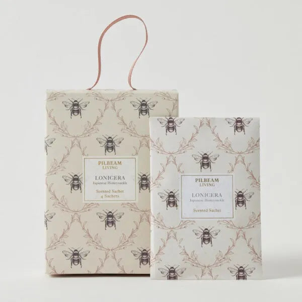 Pilbeam Living - Lonicera Japanese Honeysuckle Scented Mini Sachets (Pack of 4)