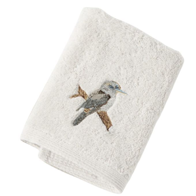 Pilbeam Living - Kookaburra Face Washer White
