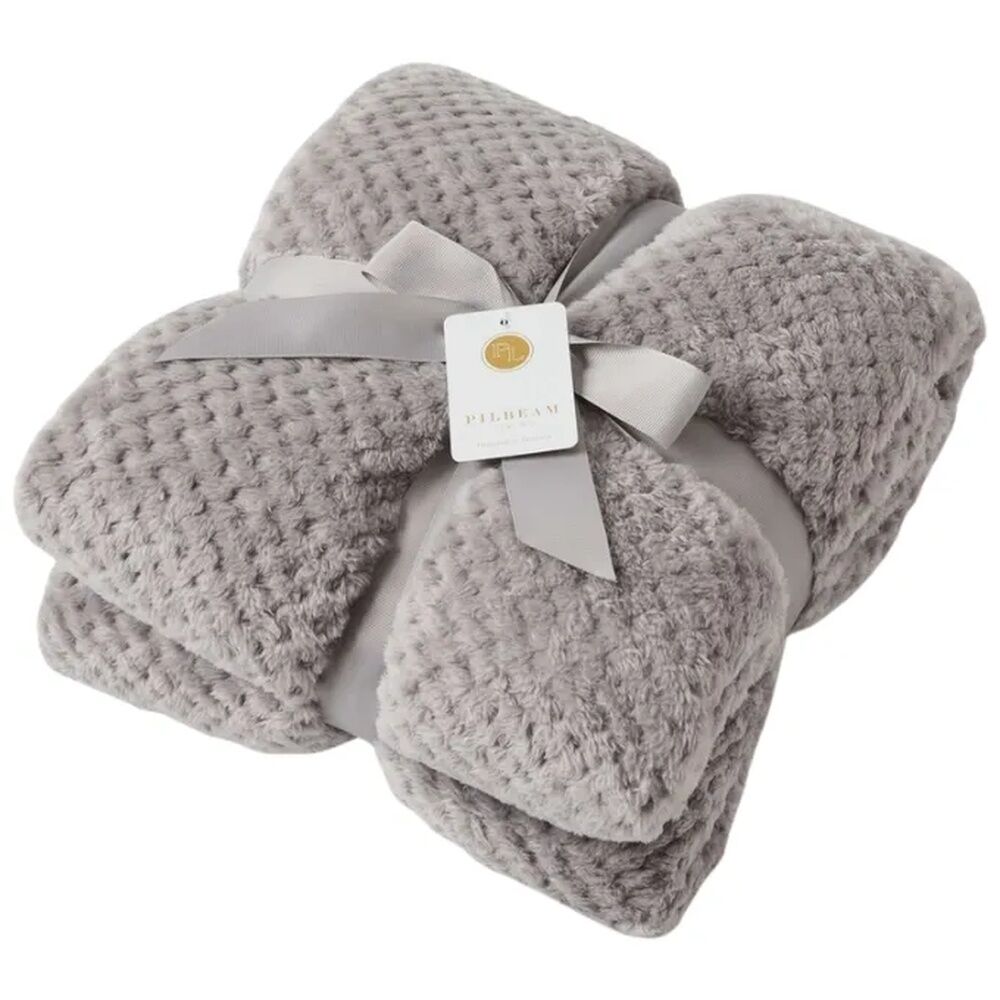 Pilbeam Living - Grey Aria Throw Blanket