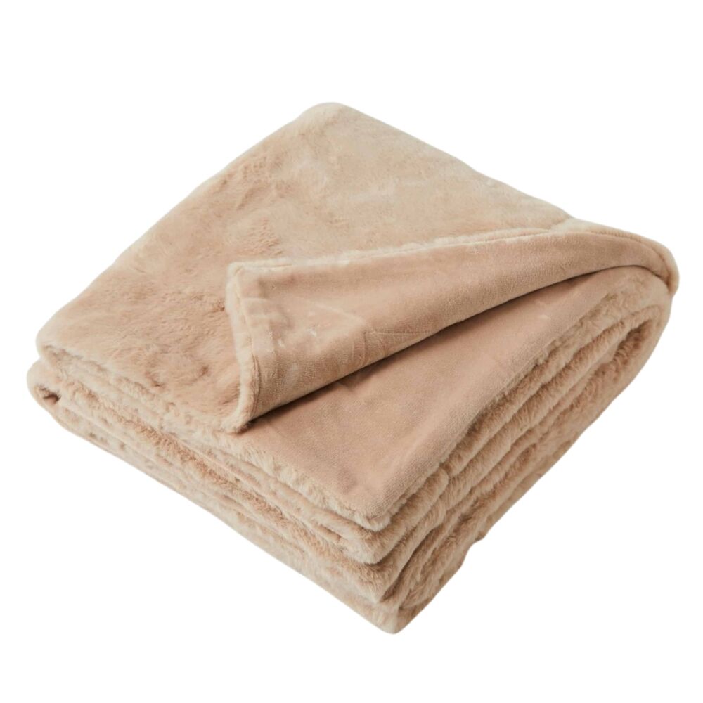 Pilbeam Living - Caramel Muse Faux Fur Throw Blanket