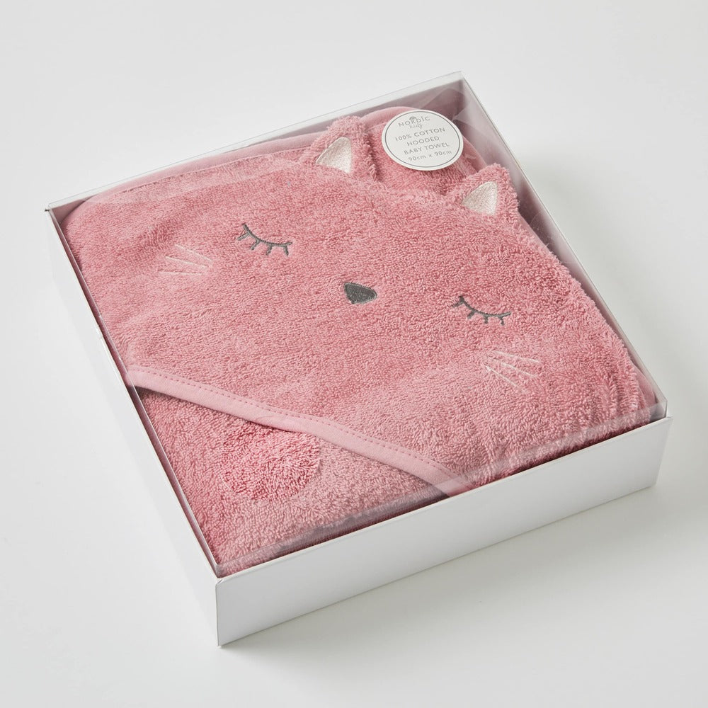 Pilbeam Nordic Kids - Fleur Cat Hooded Bath Towel