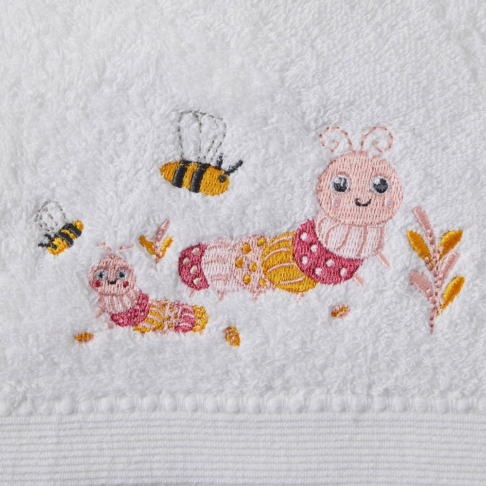 Pilbeam Baby Jiggle & Giggle - Little Critters Pink Bath Towel & Face Washer Set