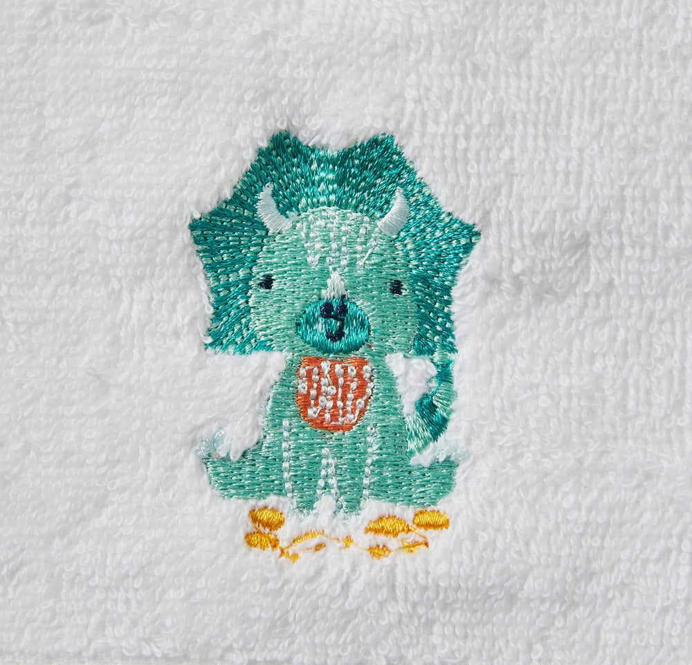Pilbeam Baby Jiggle & Giggle - Green Dino Family Bath Towel & Face Washer Set