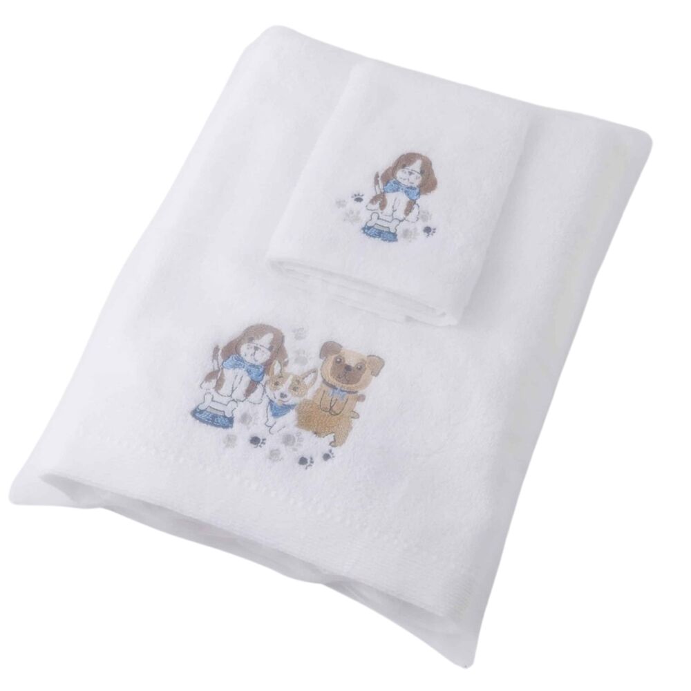 Pilbeam Jiggle & Giggle - Pawsome Bath Towel & Face Washer Set