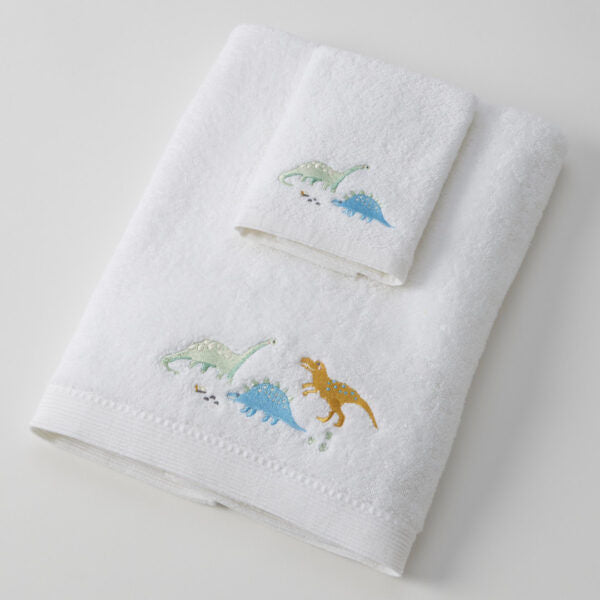 Pilbeam Jiggle & Giggle - Dallying Dino Bath Towel & Face Washer Set