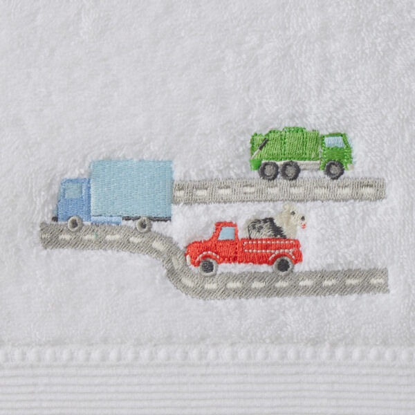 Pilbeam Jiggle & Giggle - Trucking Along Bath Towel & Face Washer Set