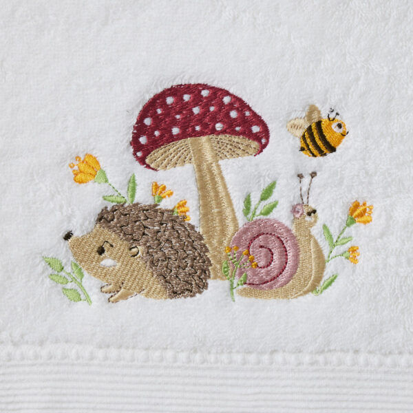 Pilbeam Jiggle & Giggle - Mushroom Meadow Bath Towel & Face Washer Set