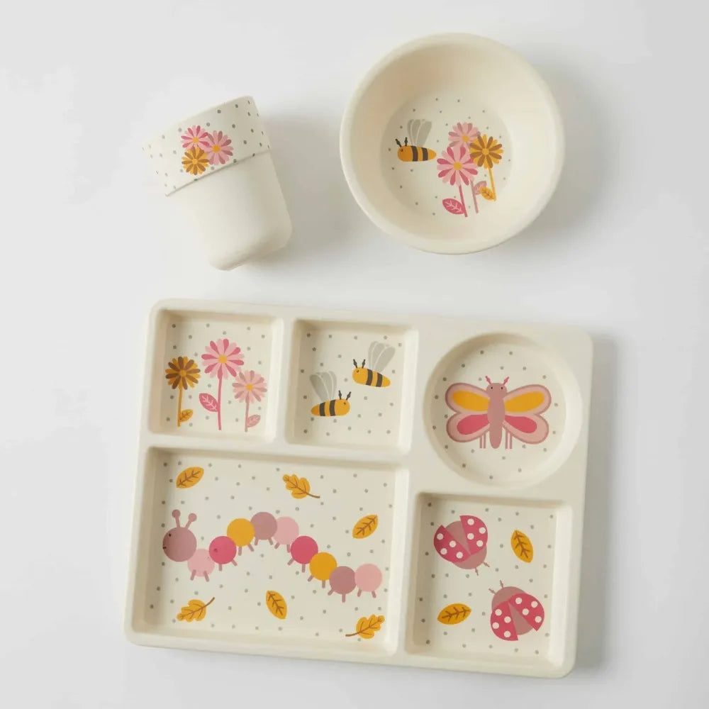 Pilbeam Jiggle & Giggle - Little Critters Pink Bamboo Dining Set