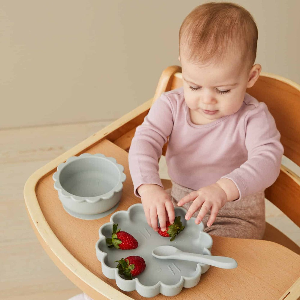 Pilbeam Nordic Kids - Henny Silicone 3pc Dining Set - Steele