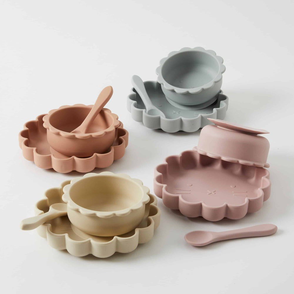 Pilbeam Nordic Kids - Henny Silicone 3pc Dining Set - Almond