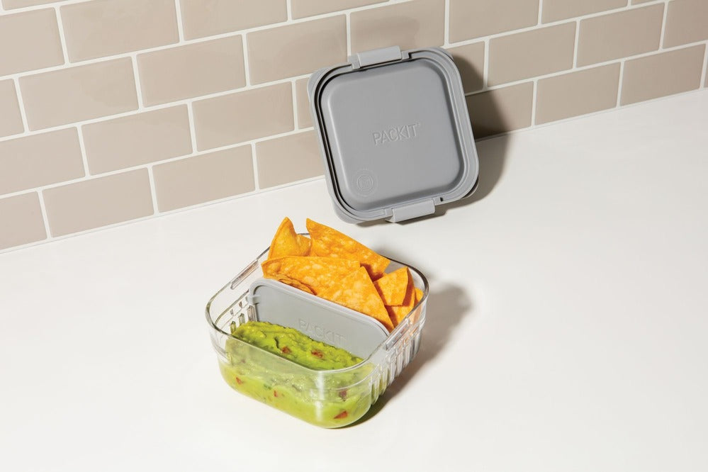 Packit Mod Snack Bento Container - Steel Grey