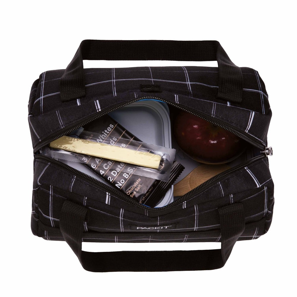 Packit Freezable Hampton Lunch Bag - Black Grid
