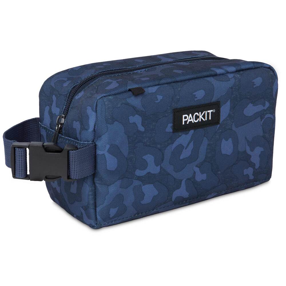 Packit Freezable Snack Box - Heather Leopard Navy