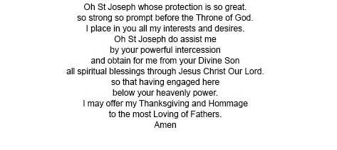 Hanging Wood Plaque With Prayer - St Joseph