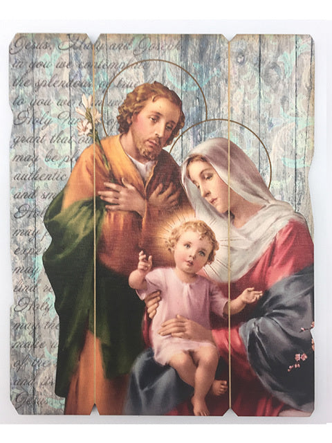 Vintage Hanging Saint Plaque - Holy Family
