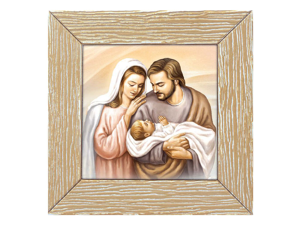 Wood Look Frame - Holy Family