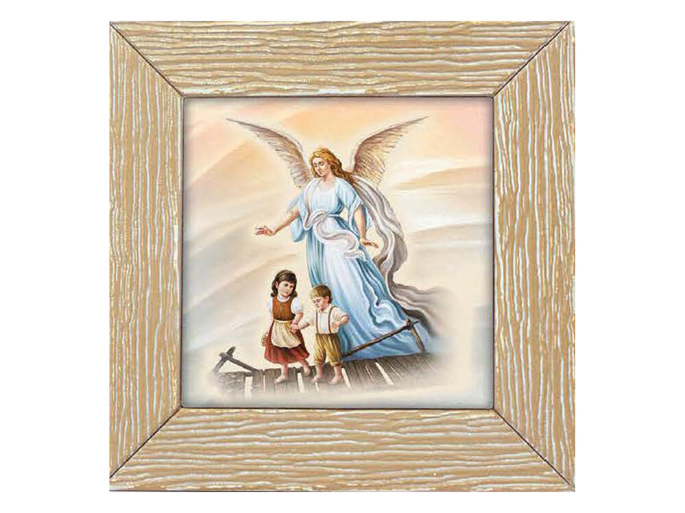 Wood Look Frame - Guardian Angel Bridge