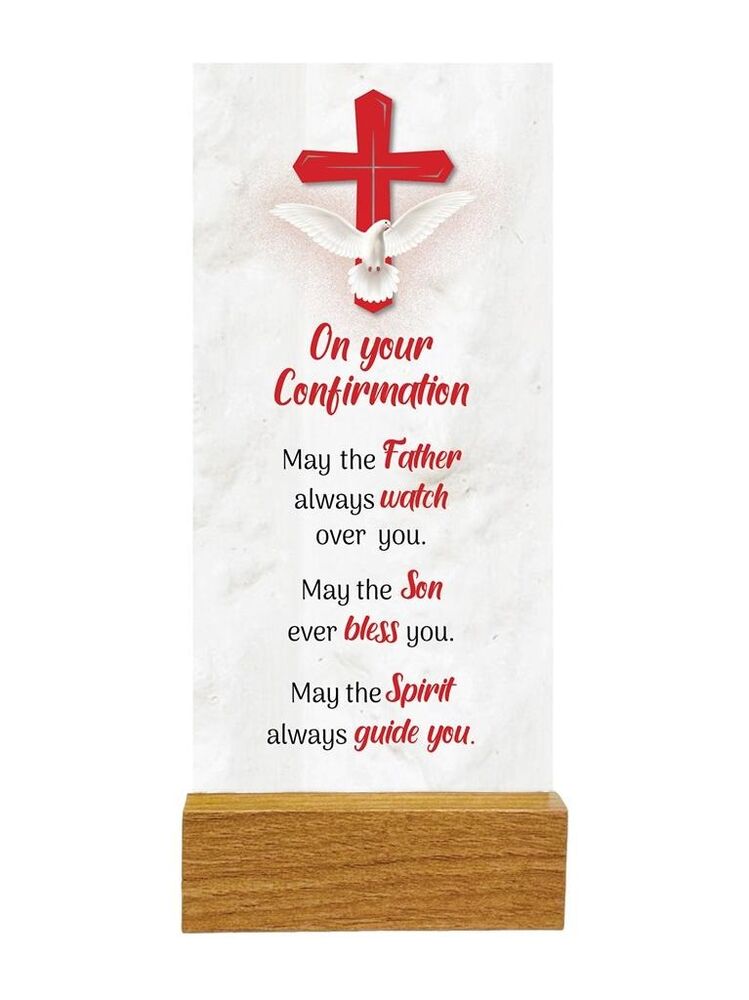Glass Plaque with Stand - Confirmation