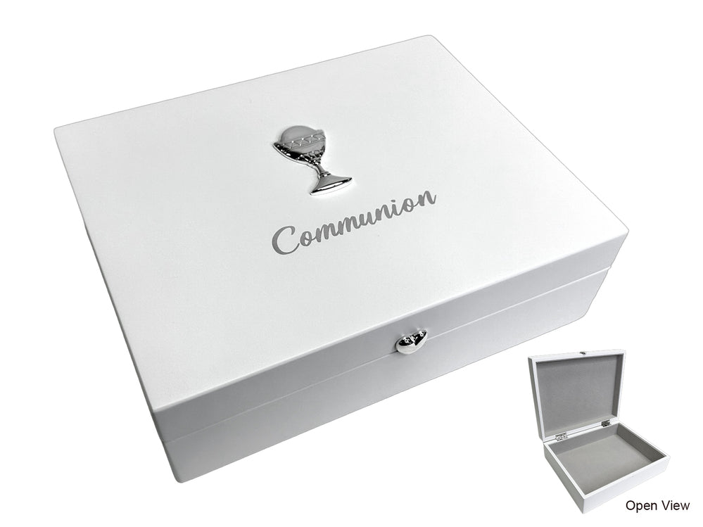 Communion Memory Keepsake Box - White