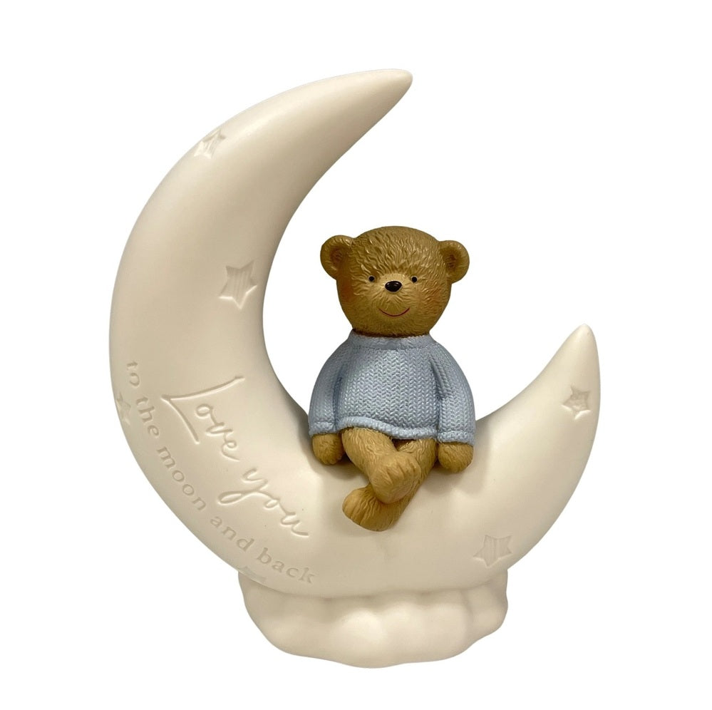 Bear On Moon LED Light - Blue