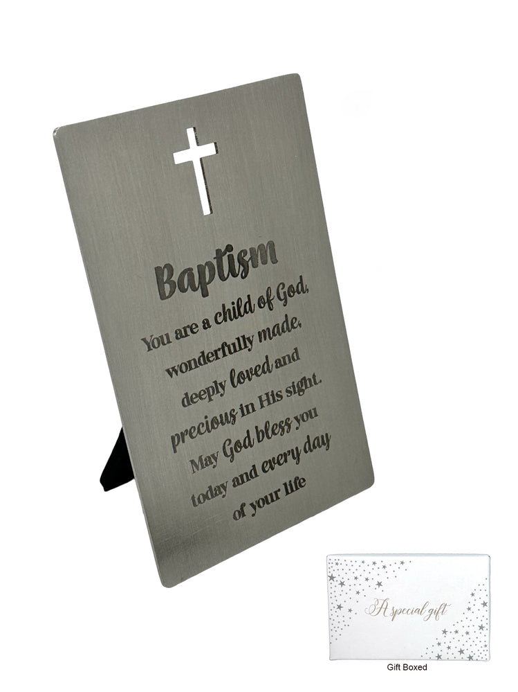 Baptism Metal Plaque