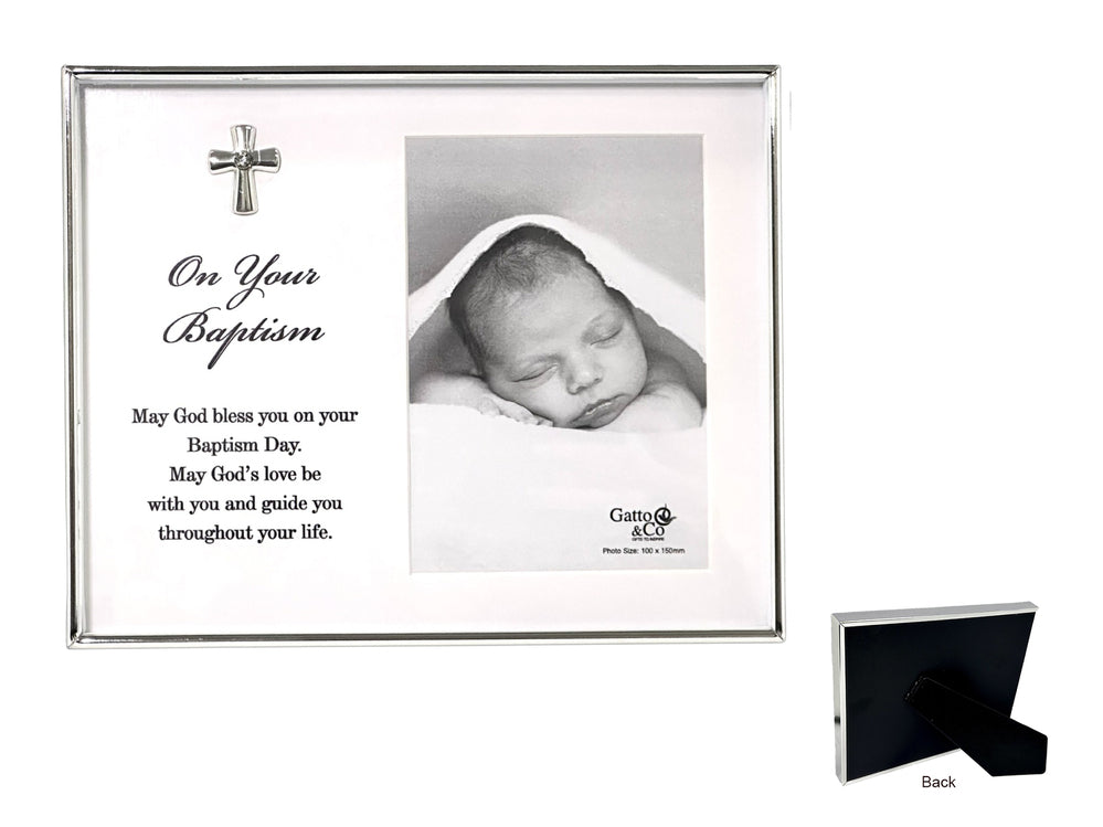 Baptism Silver Photo Frame 4x6