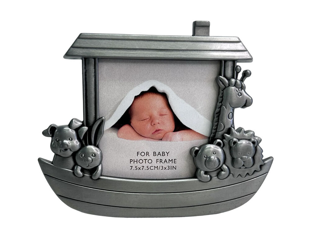 Noah's Ark Pewter Finish Frame 3x3inch