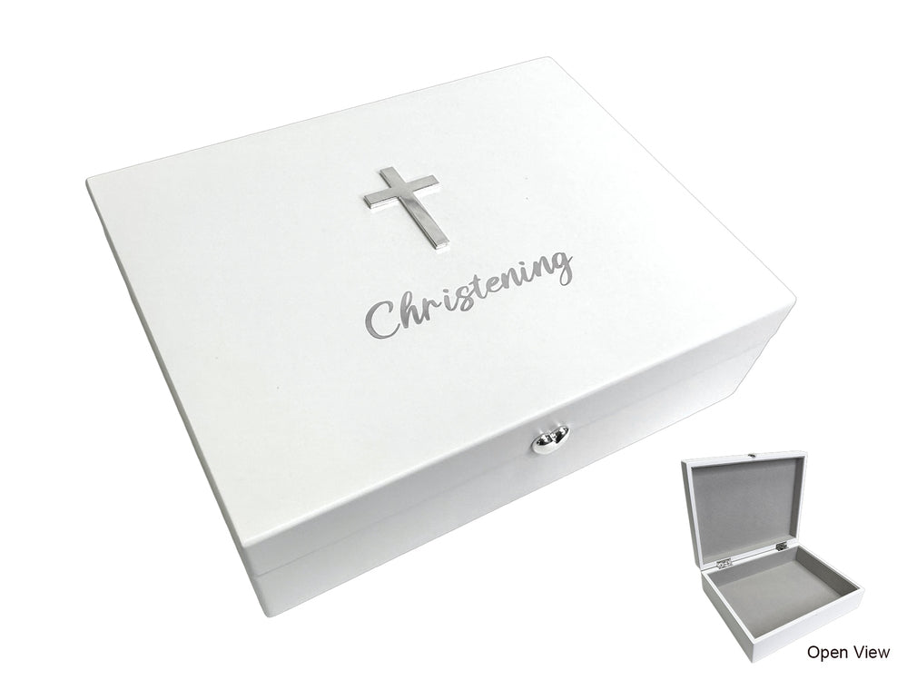 Christening Memory Keepsake Box - White