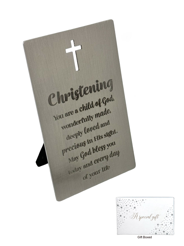 Christening Metal Plaque