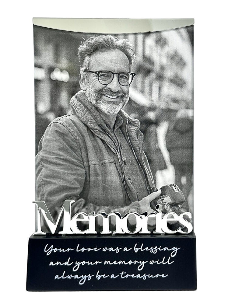 Black Wood Base Glass Frame - Memories 6x4inch