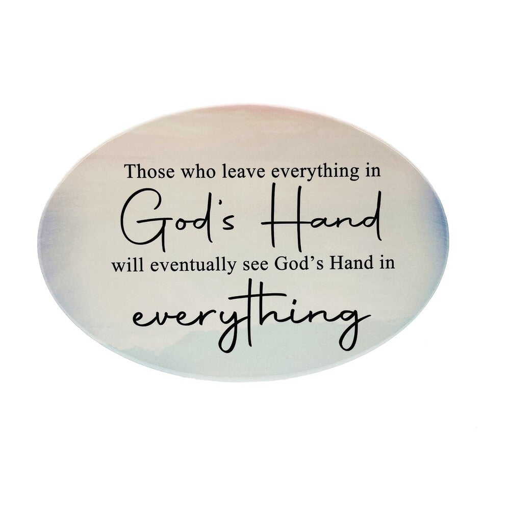 Home Warmer Ceramic Oval Plaque - God's Hand