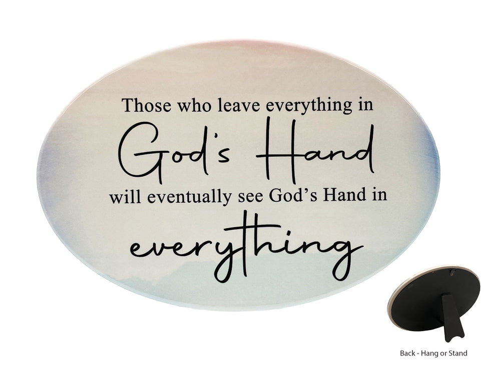 Home Warmer Ceramic Oval Plaque - God's Hand