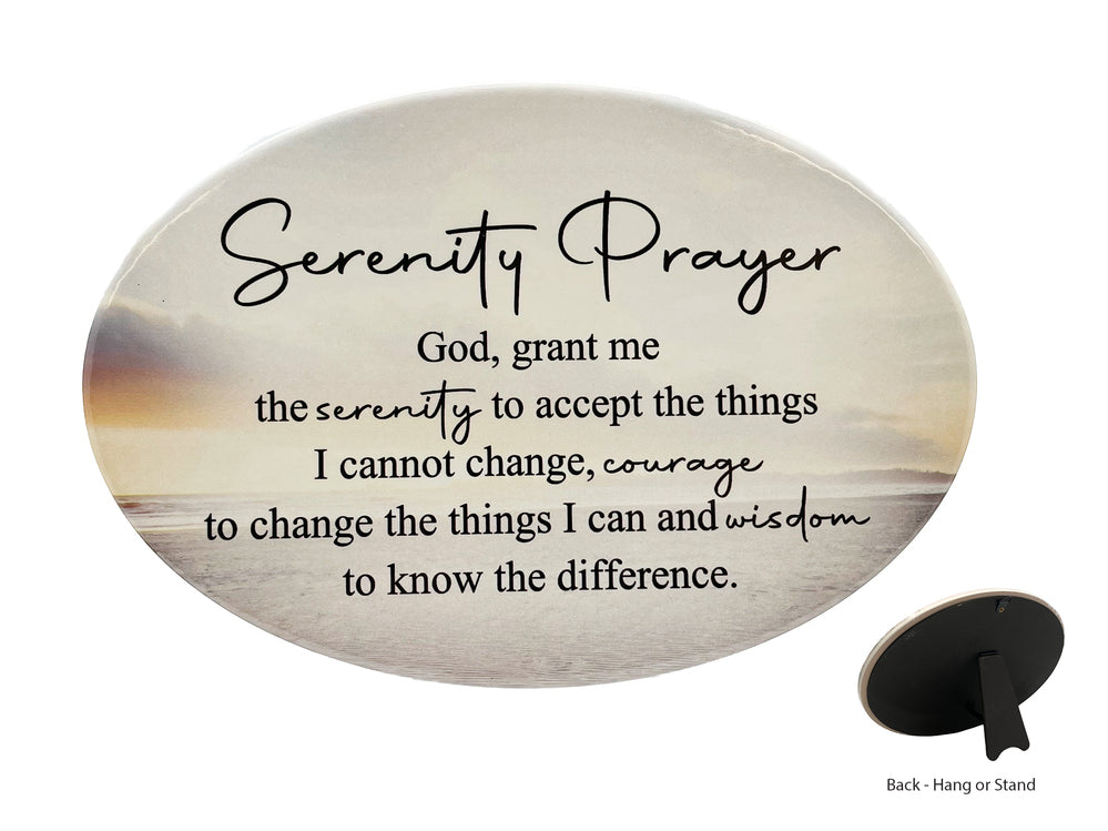 Home Warmer Ceramic Oval Plaque - Serenity Prayer
