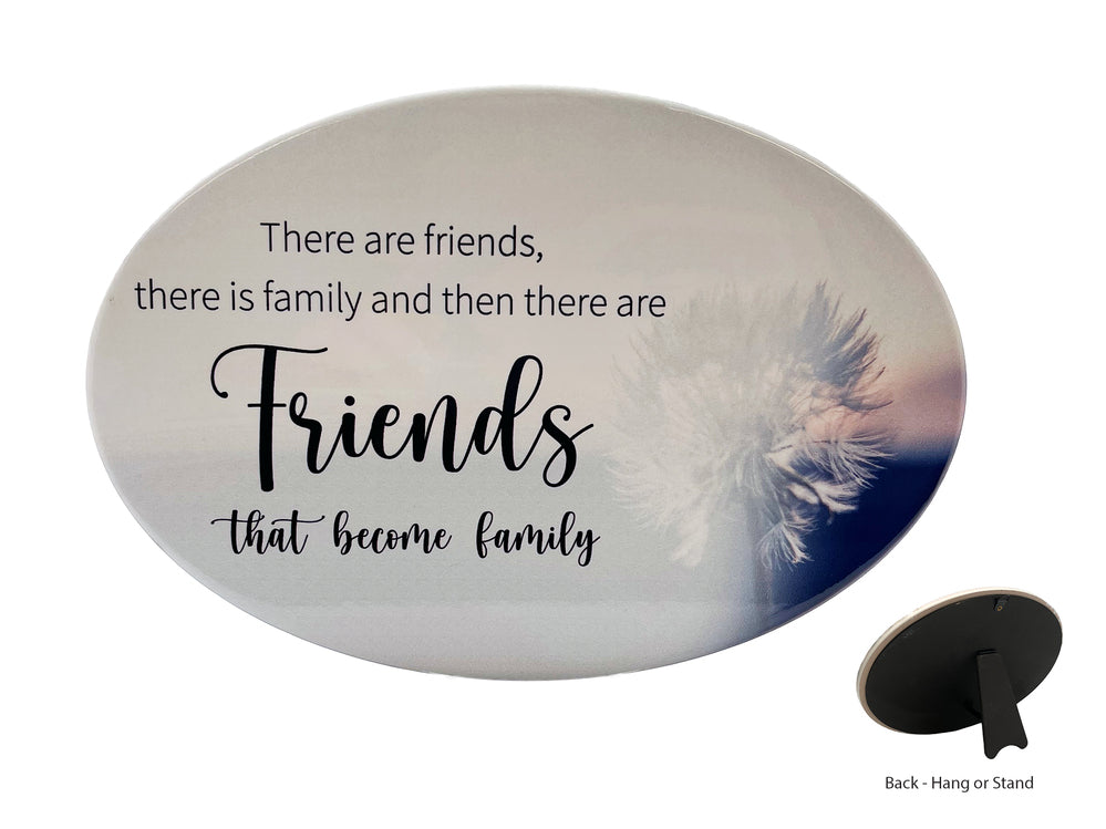 Home Warmer Ceramic Oval Plaque - Friends
