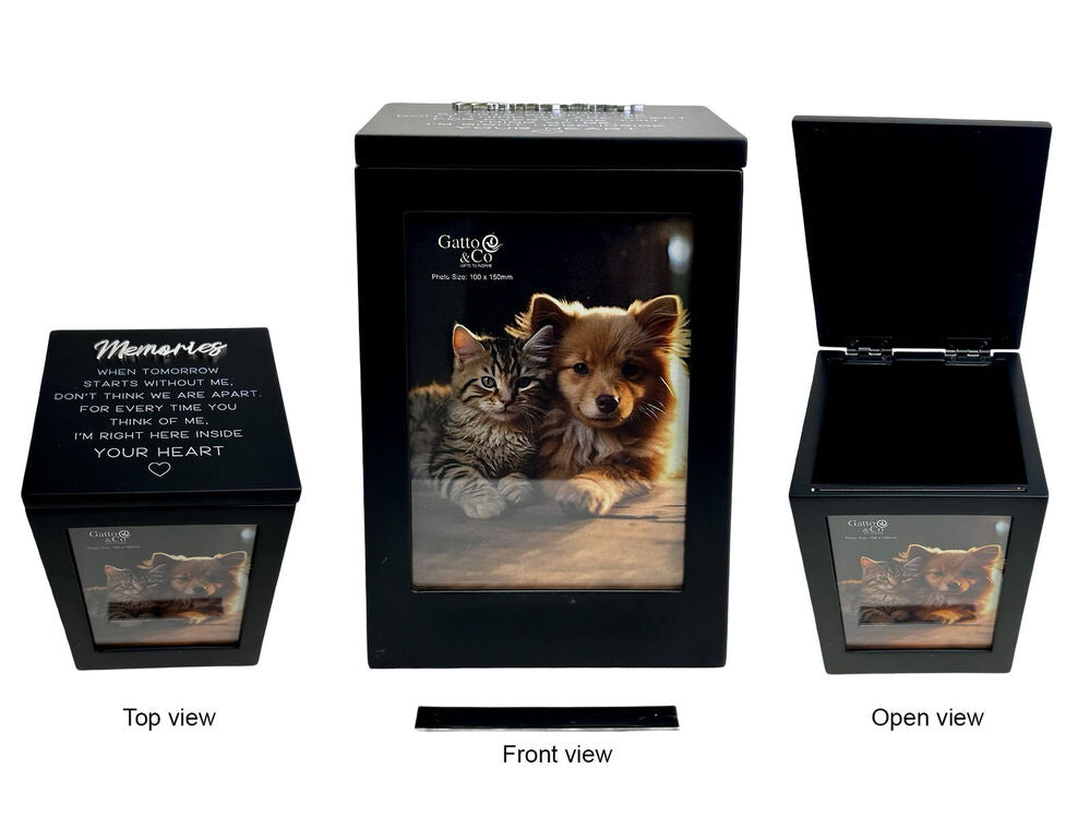 Black Pet Keepsake Box with Photo 6x4inch