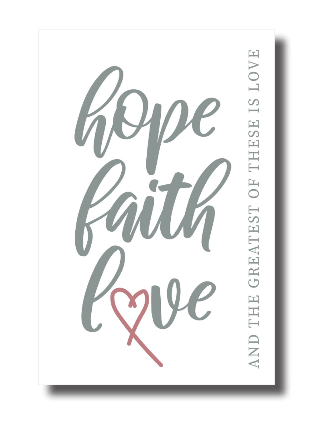 Home Warmer Plaque - Hope, Faith, Love