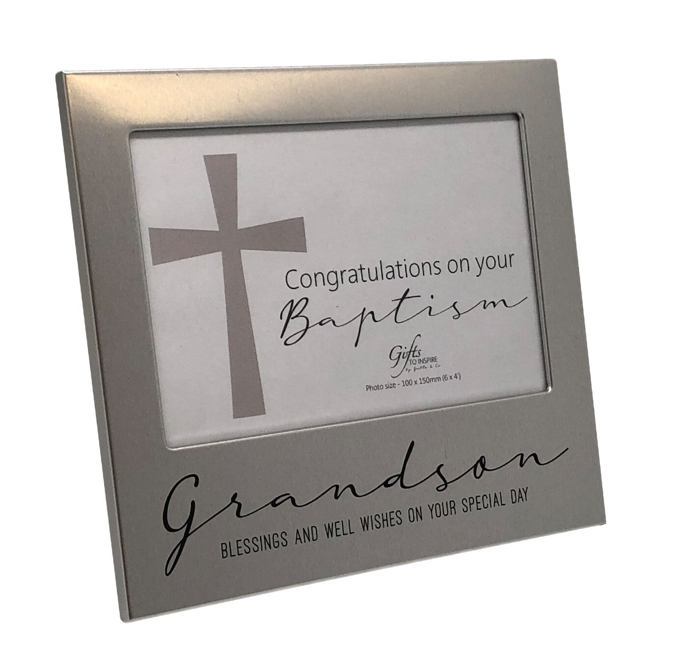 Baptism Photo Frame - Grandson
