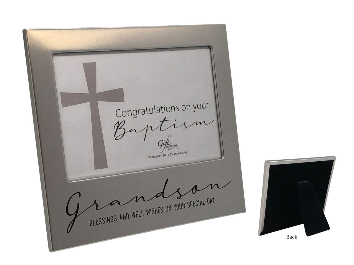 Baptism Photo Frame - Grandson