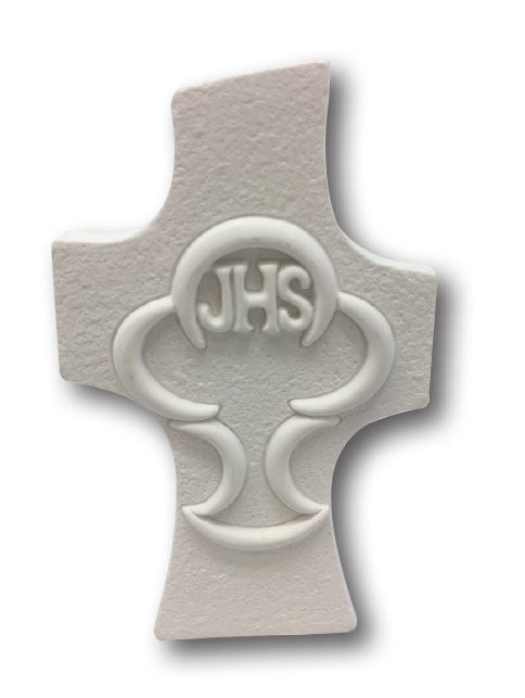 Communion Cross Plaque - White