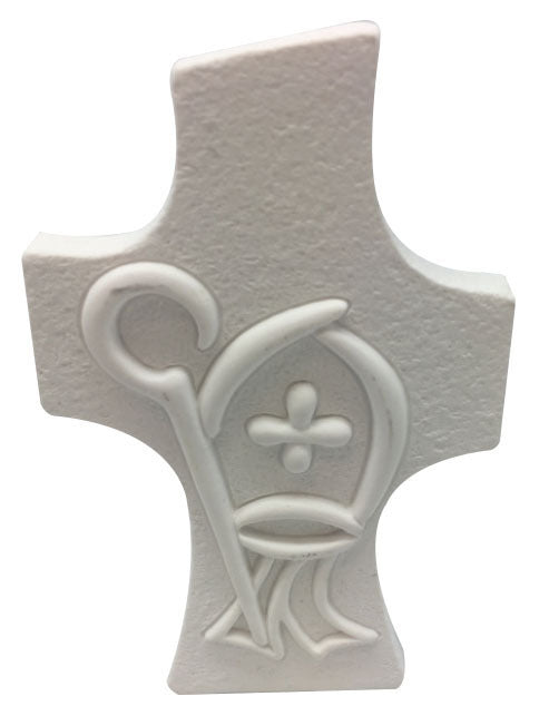 Confirmation Cross Plaque - White