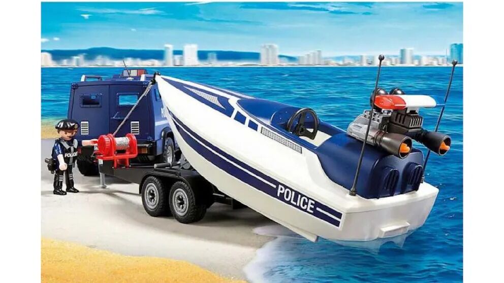 Playmobil City Action - Police Truck with Speedboat