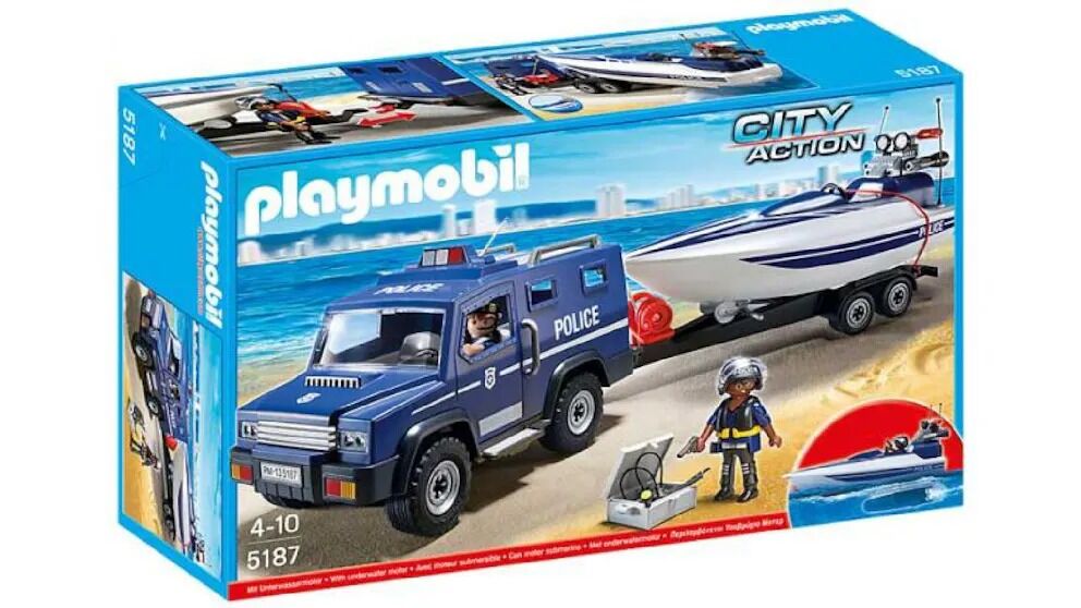 Playmobil City Action - Police Truck with Speedboat
